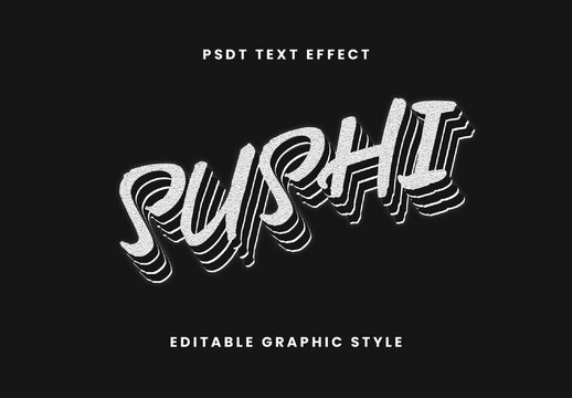 White And Black Japan Font Layered Retro Wave Script Text Effect