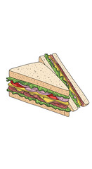 Delicious layers of fresh ingredients make this triangle sandwich a perfect meal option