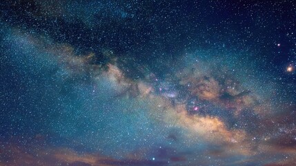 Fototapeta premium Night sky with milky way