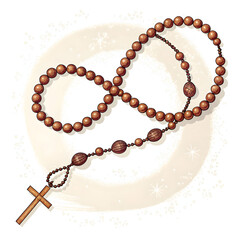 Fototapeta premium rosary beads forming an infinity symbol eternal