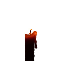 Elegantly burning candle casting warm glow against stark backdrop for solemn occasions