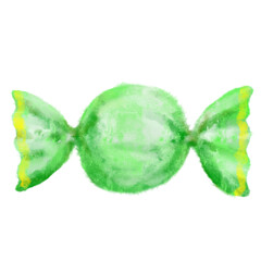 手描きのカラフルなアメ　キャンディ