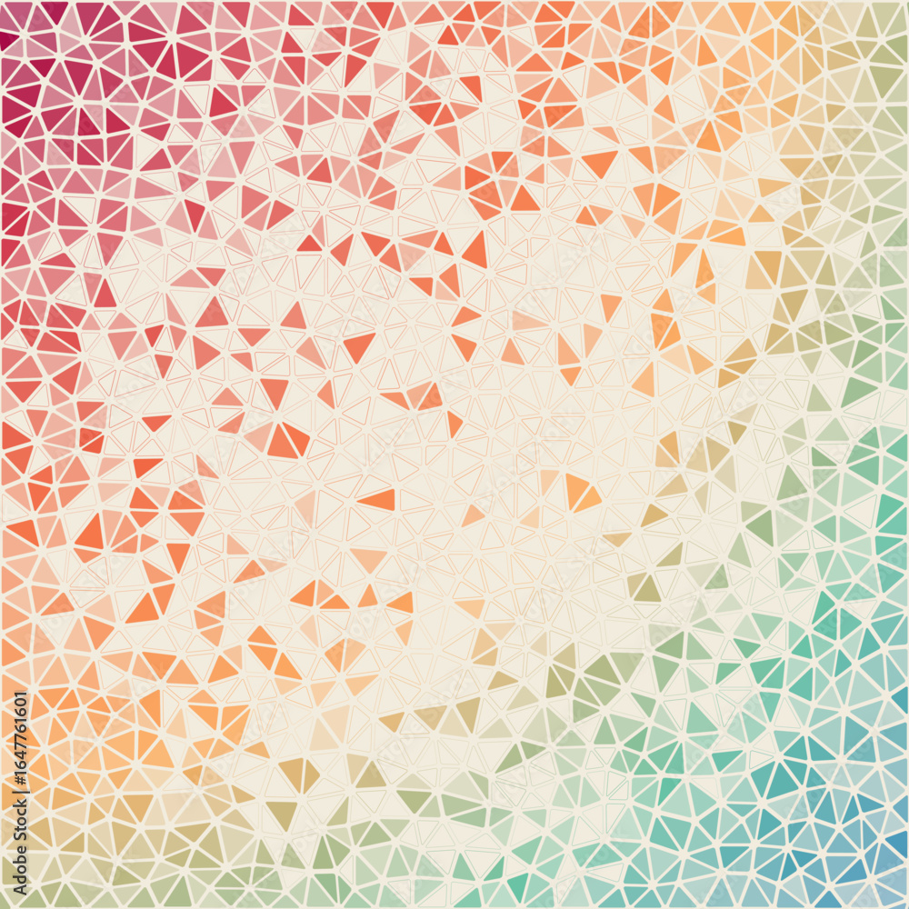 Poster abstract geometric background. artistic scattered low poly triangles with colored gradient. elegant 