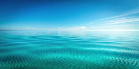 Obraz premium Serene Ocean Panorama A Captivating View of Calm Waters Under a Clear Sky
