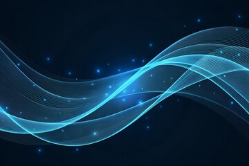 Dreamlike abstract blue smoke waves above rustic wood table with black backdrop. Glowing delicate curves ideal for technology-focused imagery and futuristic science backgrounds.