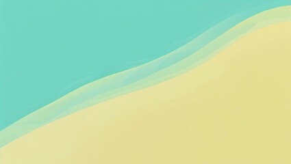 Minimalist gradient from turquoise to pastel yellow, fresh summer vibe.