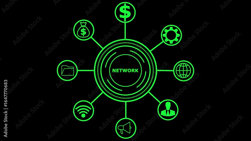 Poster digital technology, internet network connection, big data, digital marketing iot internet of things.