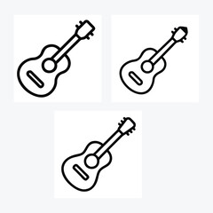 guitar music vector art illustration