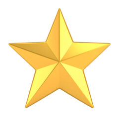 Obraz premium Golden Star Emblem: A radiant, golden star with precisely crafted points, presented against a clean backdrop, symbolizes excellence, achievement, and aspirational goals.