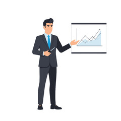 businessman with chart