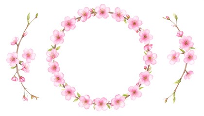Obraz premium Floral wreath border design