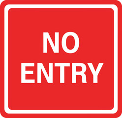 No entry sign isolated on white background, a clear symbol indicating prohibition of access, used for traffic control, safety, and restriction of private areas