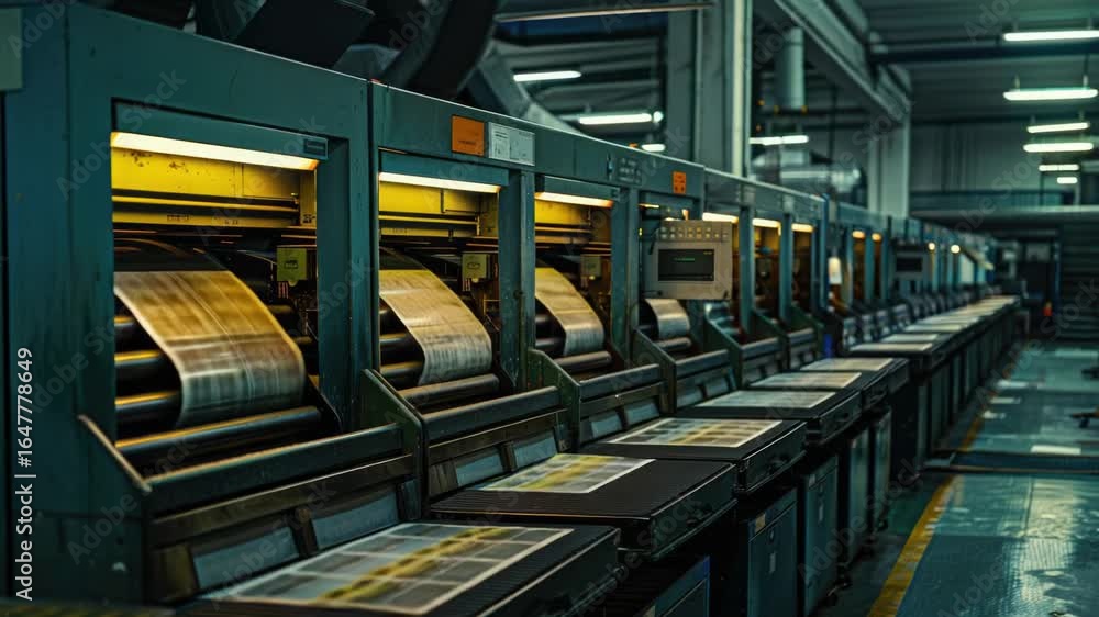 Poster a machine with a paper roll, often used in offices for printing and copying documents