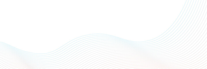Abstract background with colorful gradient wave lines on a white backdrop.