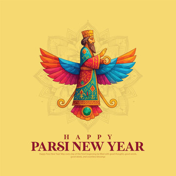  Parsi New Year Navroz Vector Collection | Zoroastrian Festival Art, Faravahar Symbols, Parsi Couple Illustrations & Cultural Celebration Designs