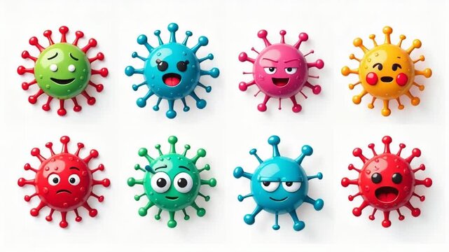 A collection of vibrant toy gerbs arranged neatly on a clean white surface