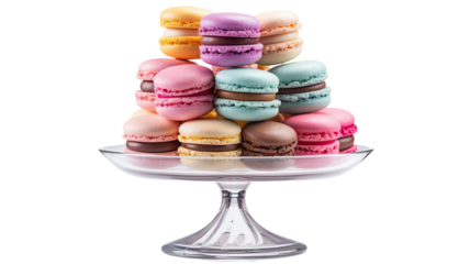 Colorful macaroons isolated on white background