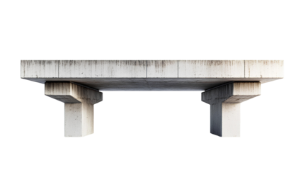 Concrete Bridge Structure on transparent Background