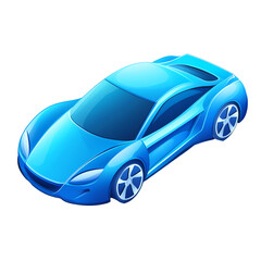 Naklejka premium Sleek Blue Car Icon