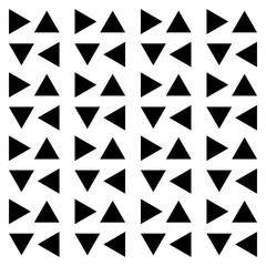 A minimalist seamless pattern featuring a black geometric triangle grid. Ideal for abstract designs, backgrounds, and graphic resources.