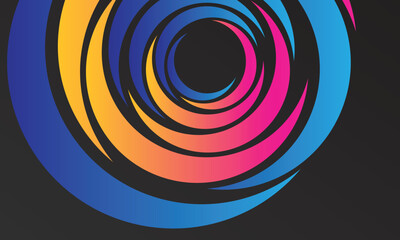 Background shapes curve gradient blue and gradient yellow pink wave