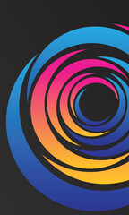 Background shapes curve gradient blue and gradient yellow pink wave