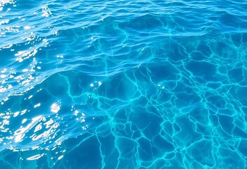 Obraz premium Azure water shimmering, sun reflecting on surface, peaceful, summer