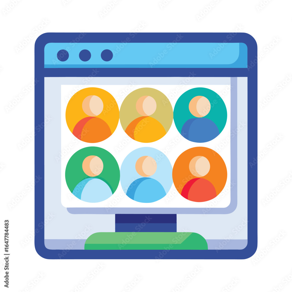 Poster mobile phone with social media and app icons for web and mobile design