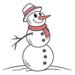 snowman with red hat