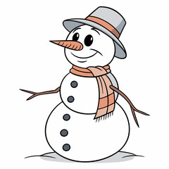 snowman with hat