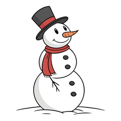snowman with red hat