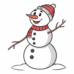snowman with a scarf