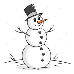 snowman with a gift