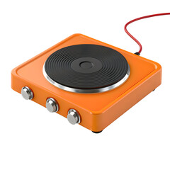 Fototapeta premium Portable electric stove isolated on transparent background