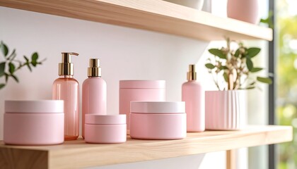 Pink nail polish bottle with lipstick on black background beauty and cosmetic concept