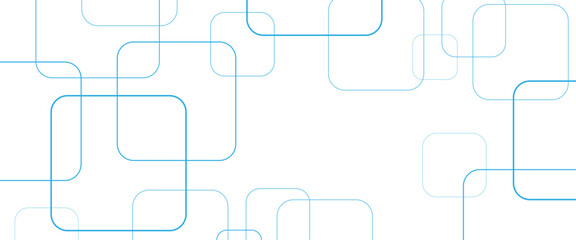 Minimal geometric background. Dynamic blue shapes composition with white lines. Abstract background modern hipster futuristic graphic. Vector