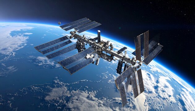 International Space Station close-up scene