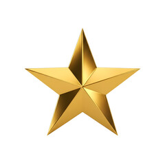 Obraz premium Gleaming Golden Five-Pointed Star Award Icon