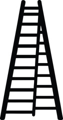 Decorative ladder silhouette vector art illustration