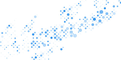 Light Blue, blue vector white banner with set of circles, dots. Donuts Background. Creative Design Template. Technological halftone illustration.