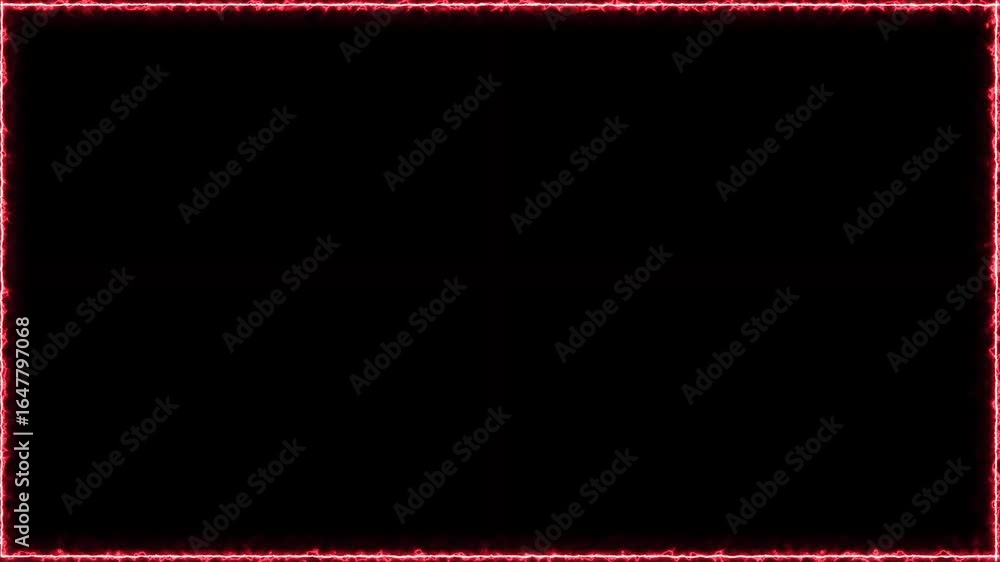 Poster fire neon light rectangle frame loop animated background. burning neon lights frame box animation se