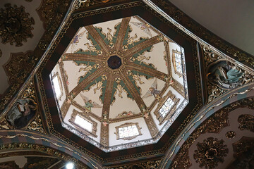 Cúpula de la Parroquia de Santa Rosa de Lima en la Ciudad de México, México.