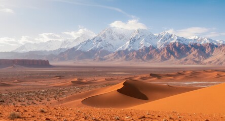 Naklejka premium Desert mountains landscape panorama