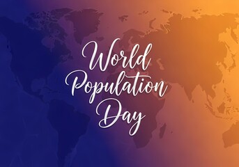 World population day celebration design featuring global map for educational and awareness purposes