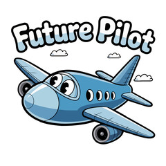 vector illustration of an airplane flying in a blue sky, airplane, aircraft, jet, flight, fly, flying, aeroplane, airline, silhouette, draw, t-shirt design.