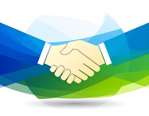 Business handshake, abstract background