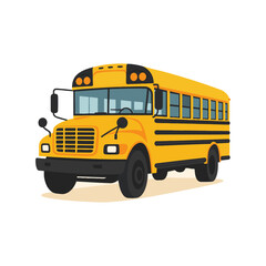 school bus isolated on white. vector illustration