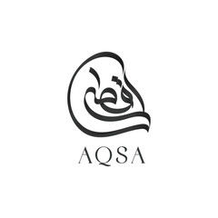 Aqsa in Arabic Calligraphy 