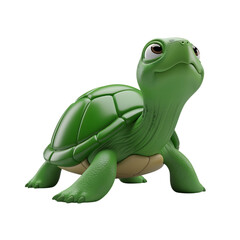 Fototapeta premium 3D Render: Green Sea Turtle Model isolated on transparent background
