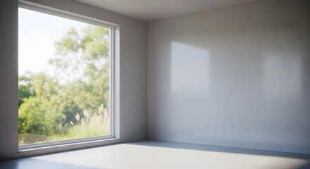 Bright and Airy Room with Natural Light and Copyspace.

